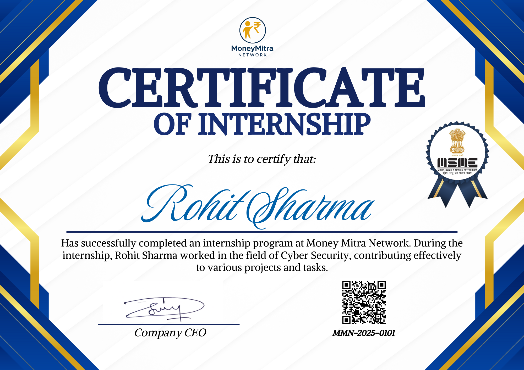 Internship Certificate